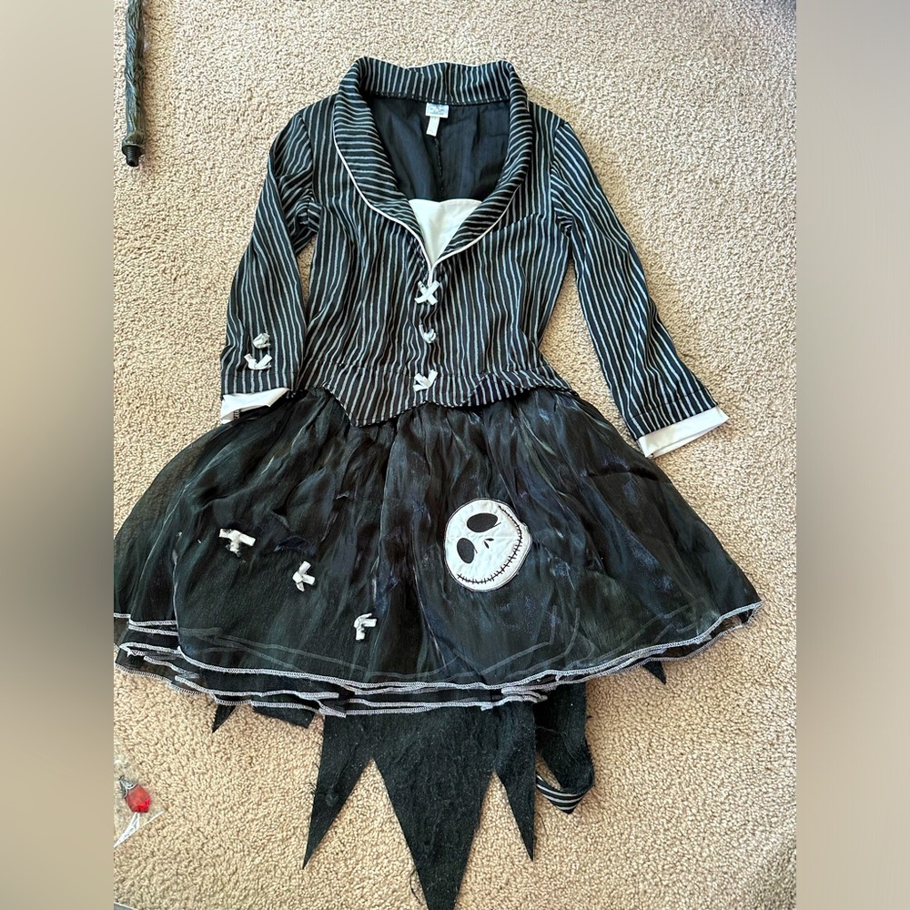 Black and White Striped Women's Costume Dress